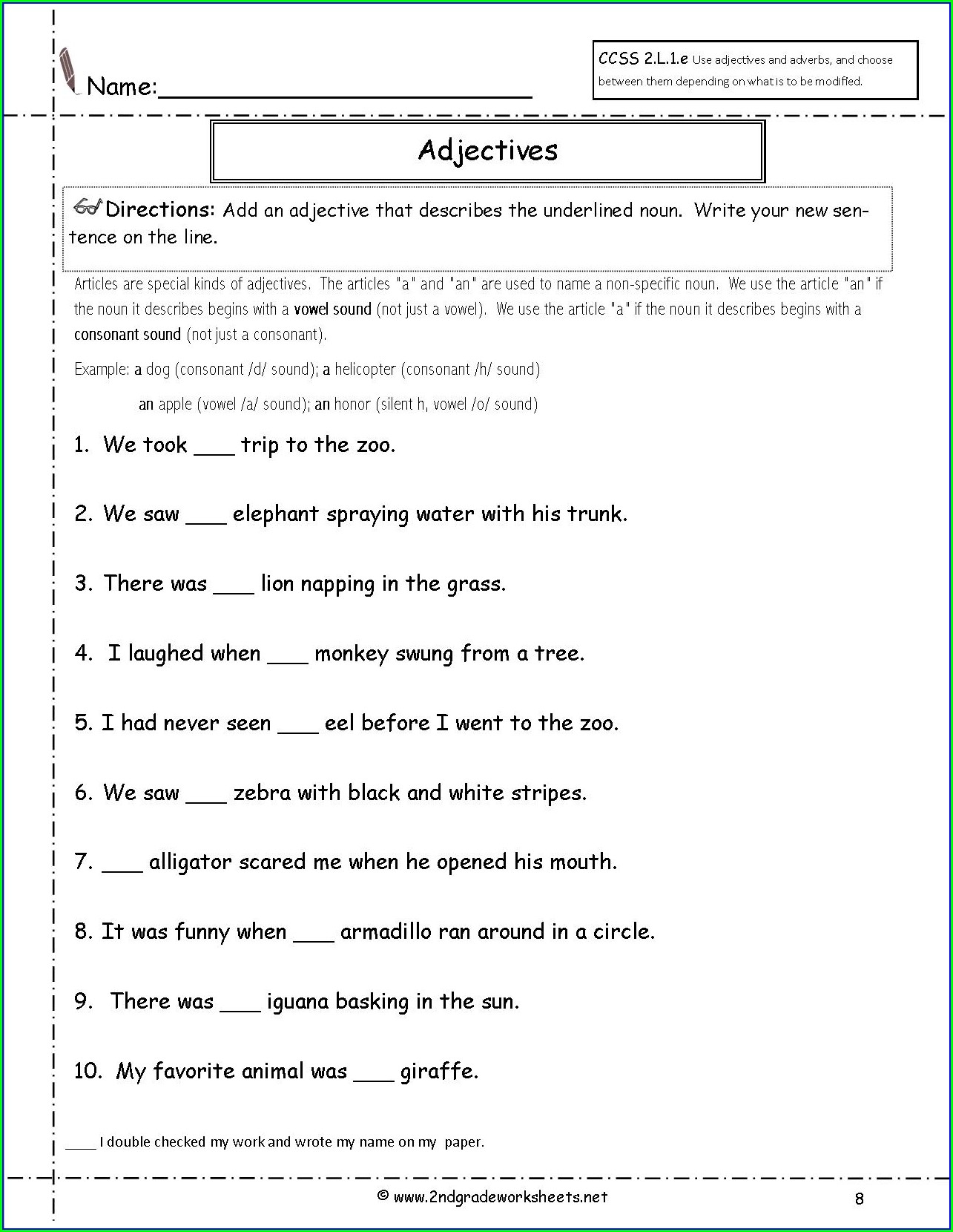 English Worksheet Grade 9 Pdf