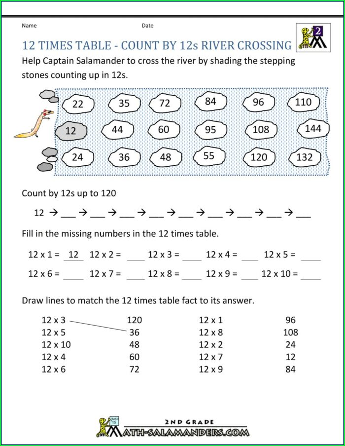 Times Table Quiz Up To 12