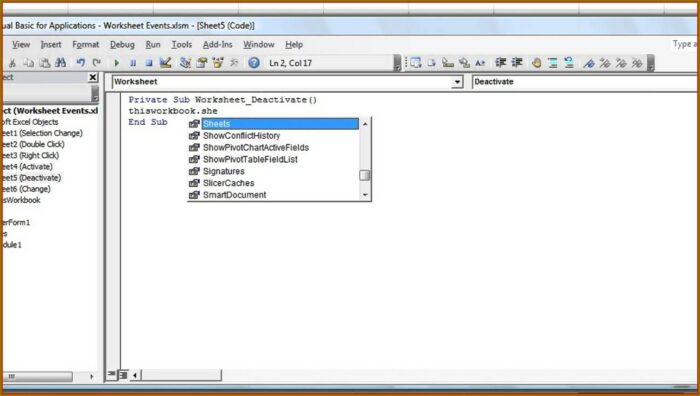 Vba Hide Current Worksheet