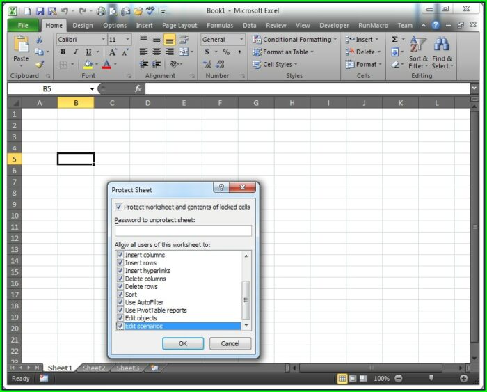 Vba Protect Sheet But Allow Sort