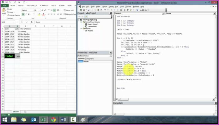 Vba Worksheet Font Size