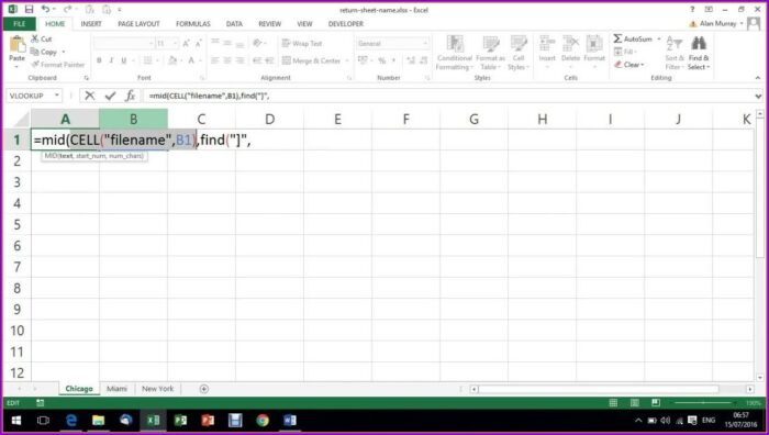 Workbook Name In Excel Formula