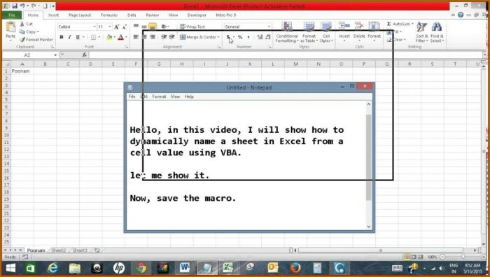 Worksheet Name In Excel Vba