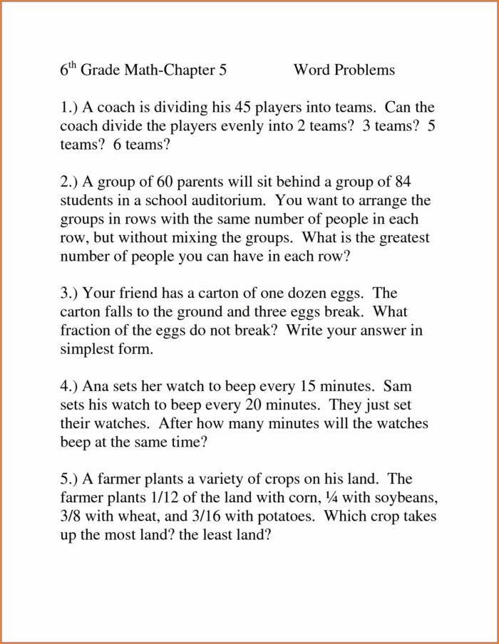 Worksheet On Word Problems On Fractions For Grade 4