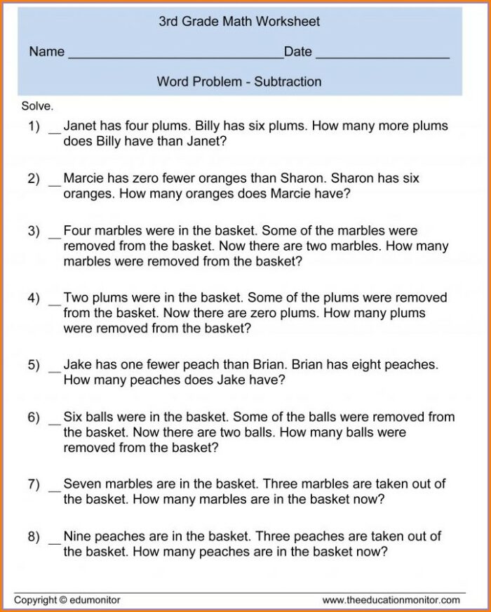 Worksheet On Word Problems On Fractions For Grade 6