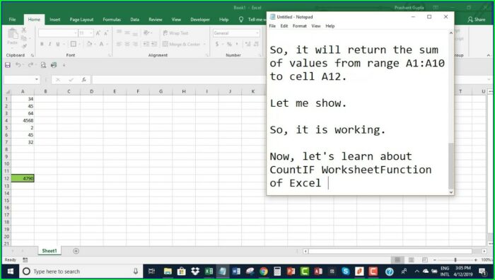 Worksheetfunction Object Vba Excel