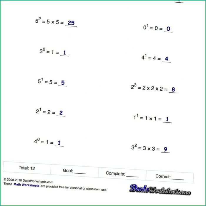 Writing And Evaluating Expressions Worksheet Pdf Answer Key