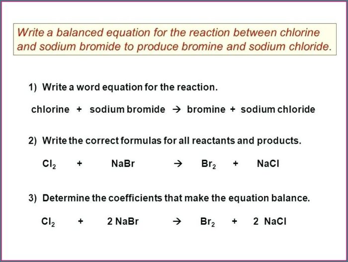 Writing Word Equations Worksheet Answers