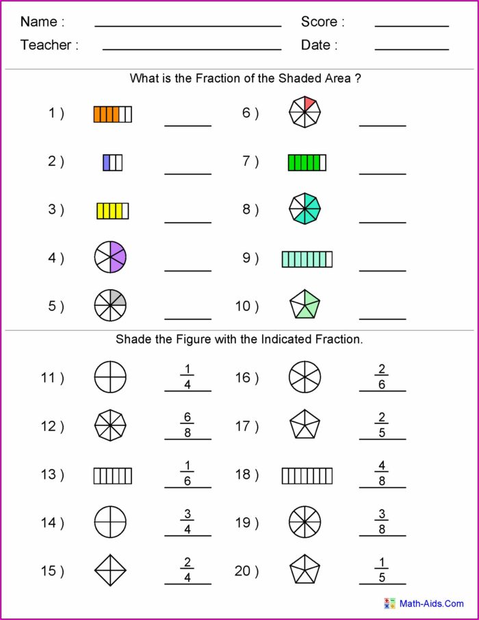 Adding Mixed Numbers Visual Worksheet