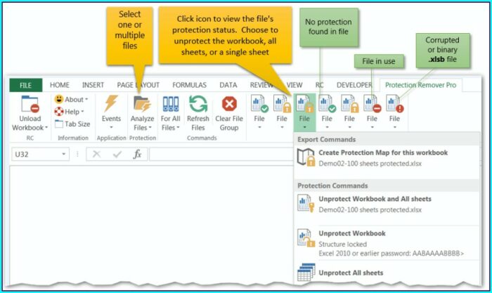 Excel 2007 Remove Worksheet Protection Password