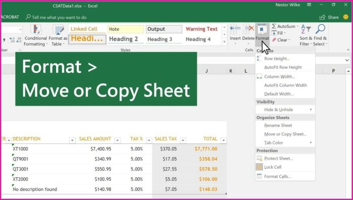 Excel Move Or Copy Worksheet Not Working