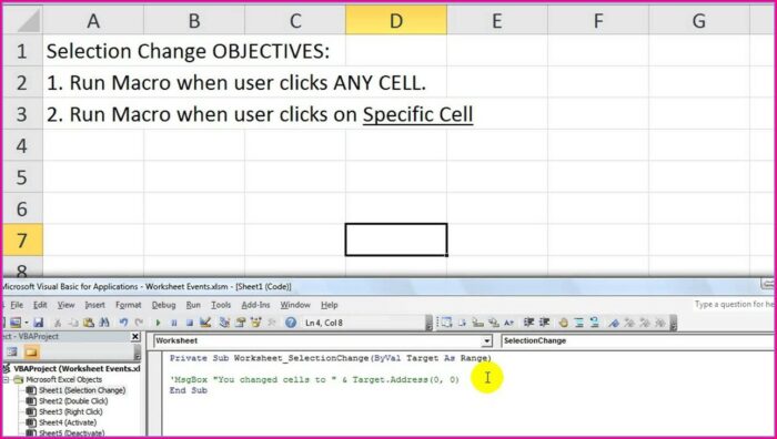 Excel Worksheet Focus Event