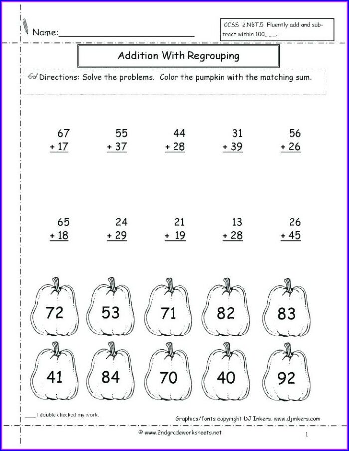 Math Exercises For Year 2