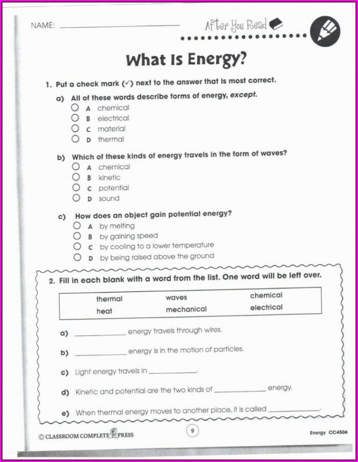 Nitrogen Cycle Worksheet And Answers