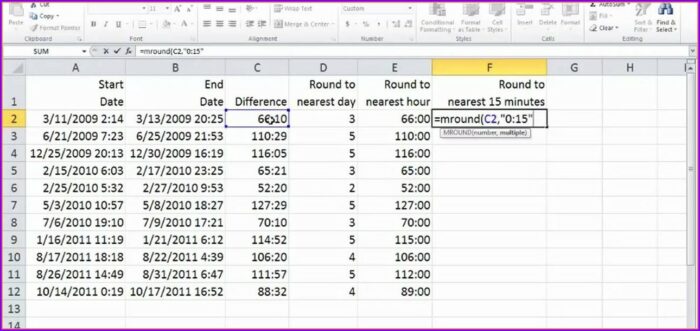 Time Calculation Excel Worksheet