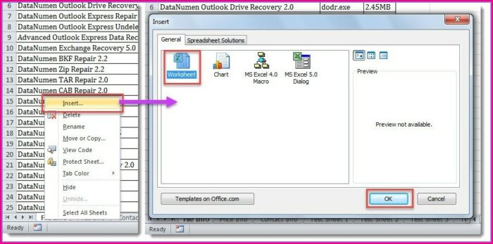 Vba List All Worksheets In A Workbook