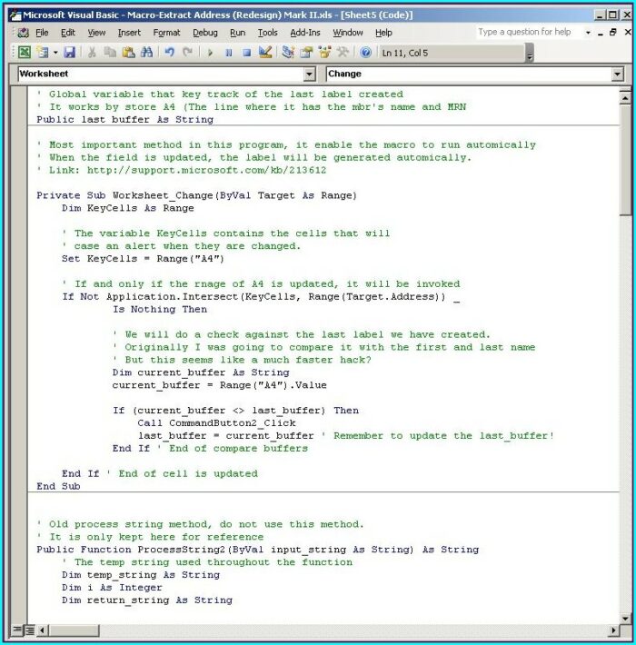 Vba Set Worksheet Global