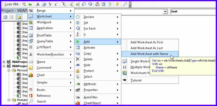 Worksheet Name Variable Excel Vba