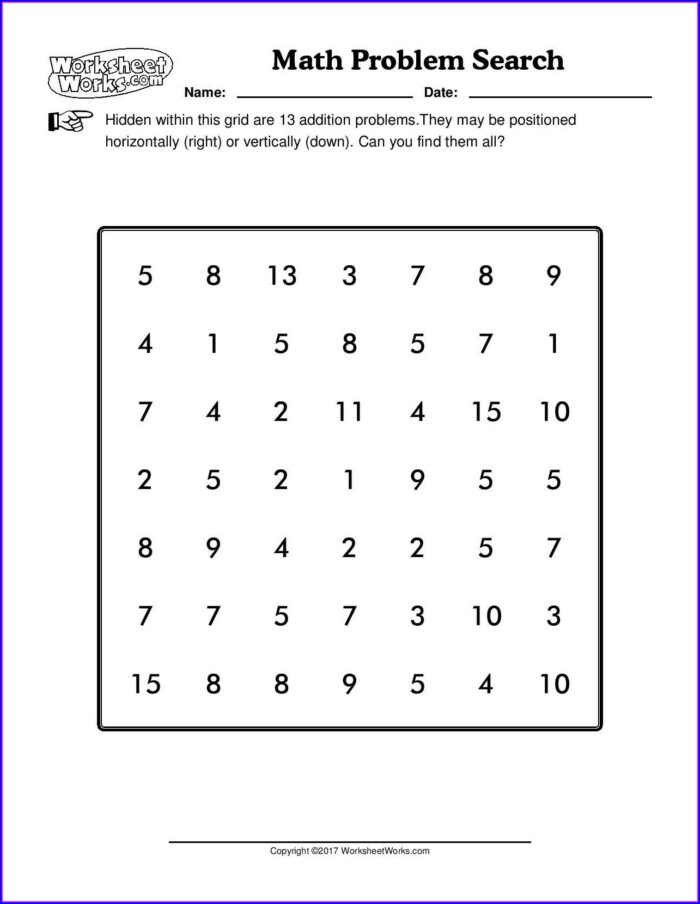 Worksheet Workscom Math