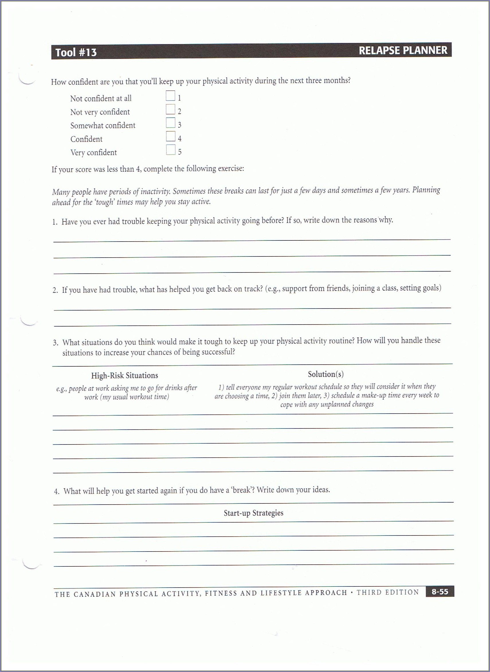 Csep Goal Setting Worksheet