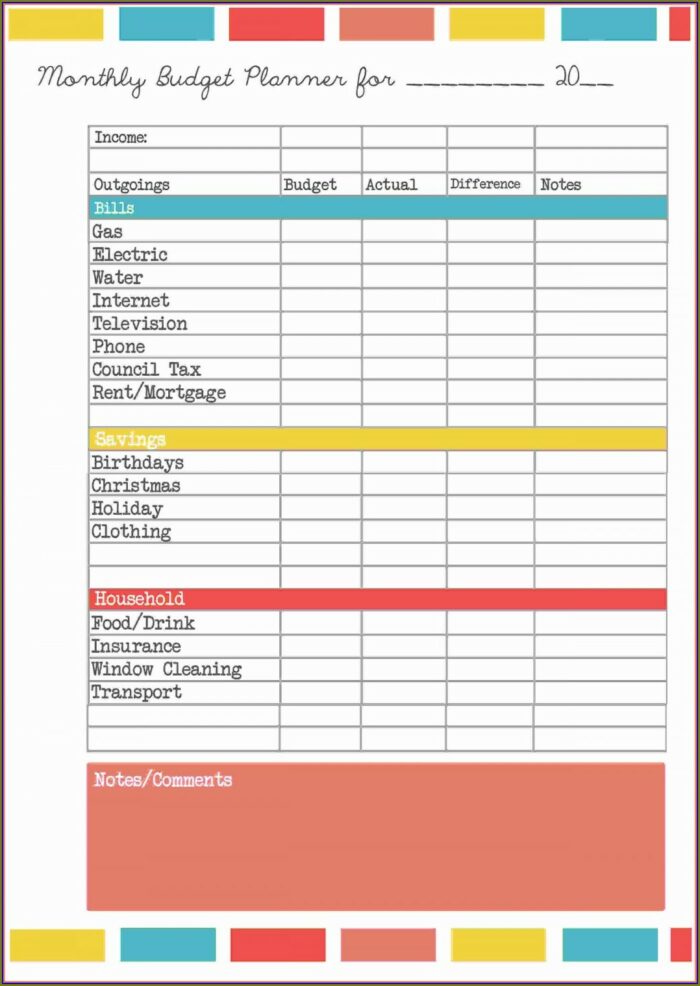 Excel Spreadsheet For Event Budget