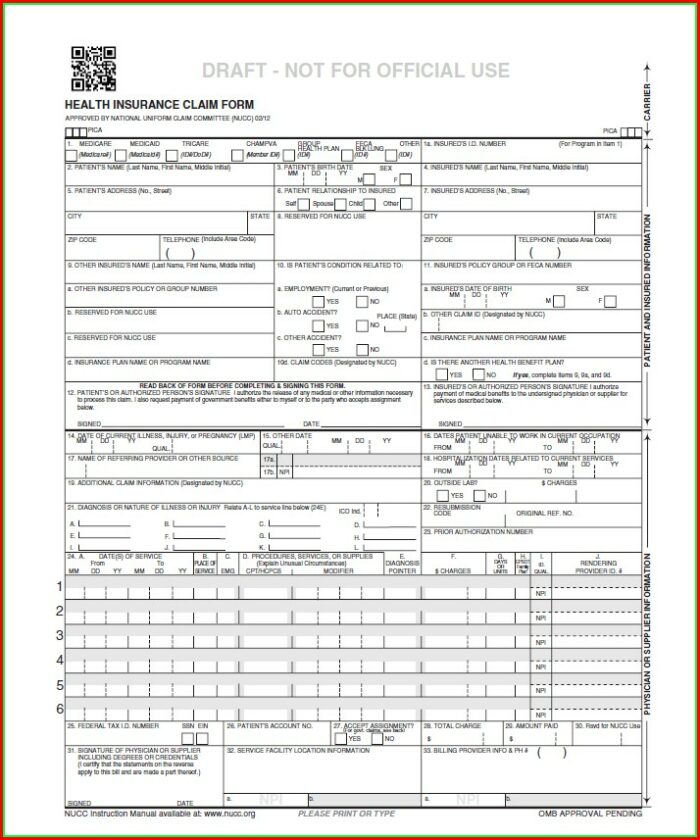 How To Fill Cms 1500 Forms