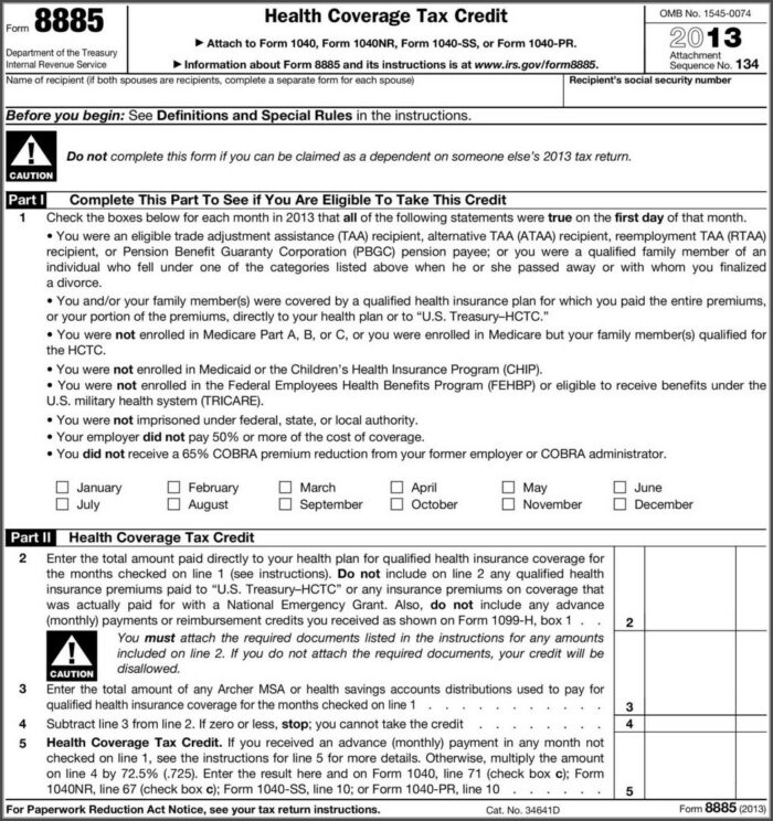Irs Form 8889 For 2013