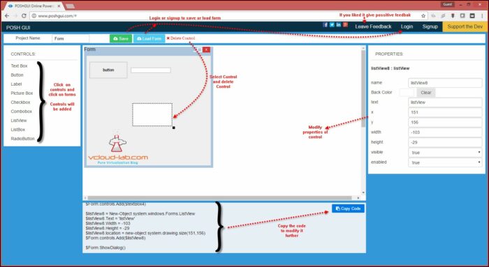 Powershell Form Builder