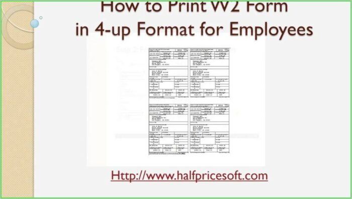 Print W2 Forms For Employees
