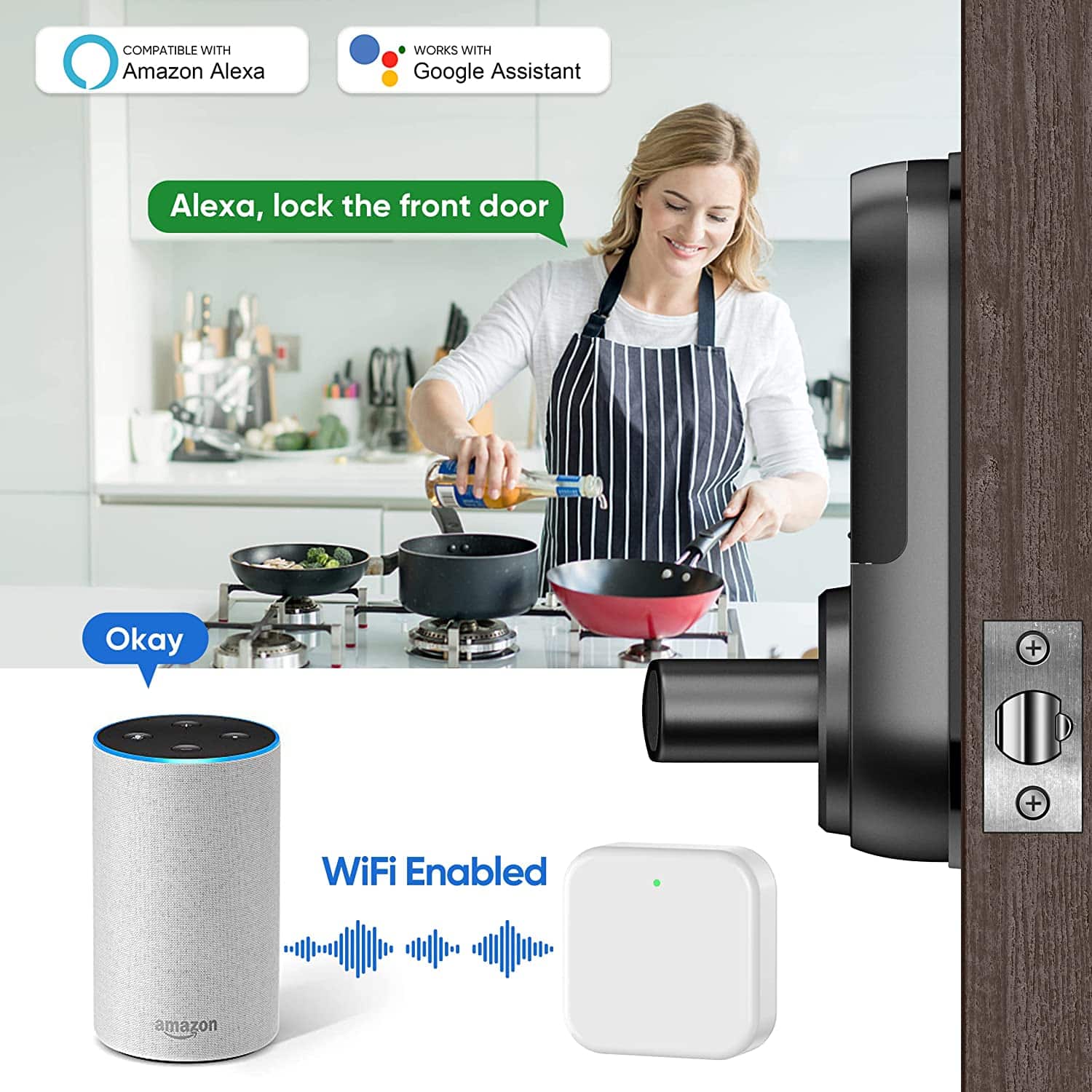 Sifely Smart Door Lock Keyless Entry with Handle The Security Zone