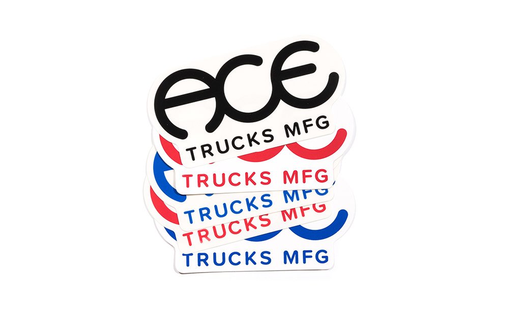 Ace Trucks Stickers Standard Logo 6" Assorted 5 pack SellerDoor