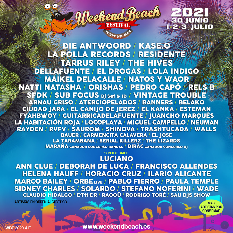 Weekend Beach Festival 2022 Lineup The Sentinella Malaga