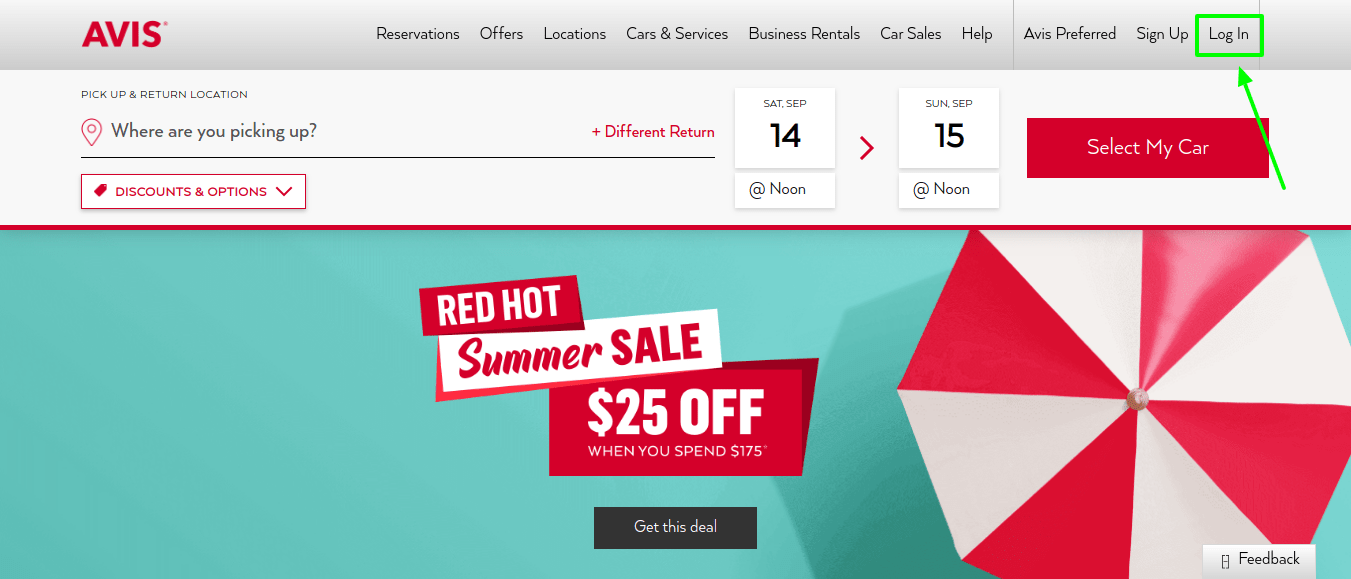 How To Access AVIS Rental Card Reservation