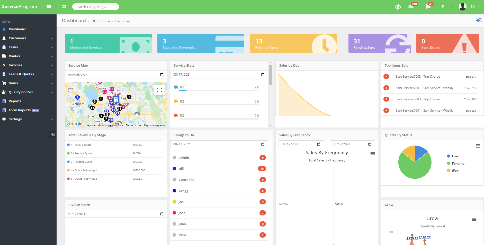 Pool Service Software QuickBooks™ AddOn