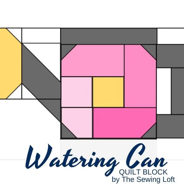 Watering Can Quilt Block Pattern TheSewingLoft