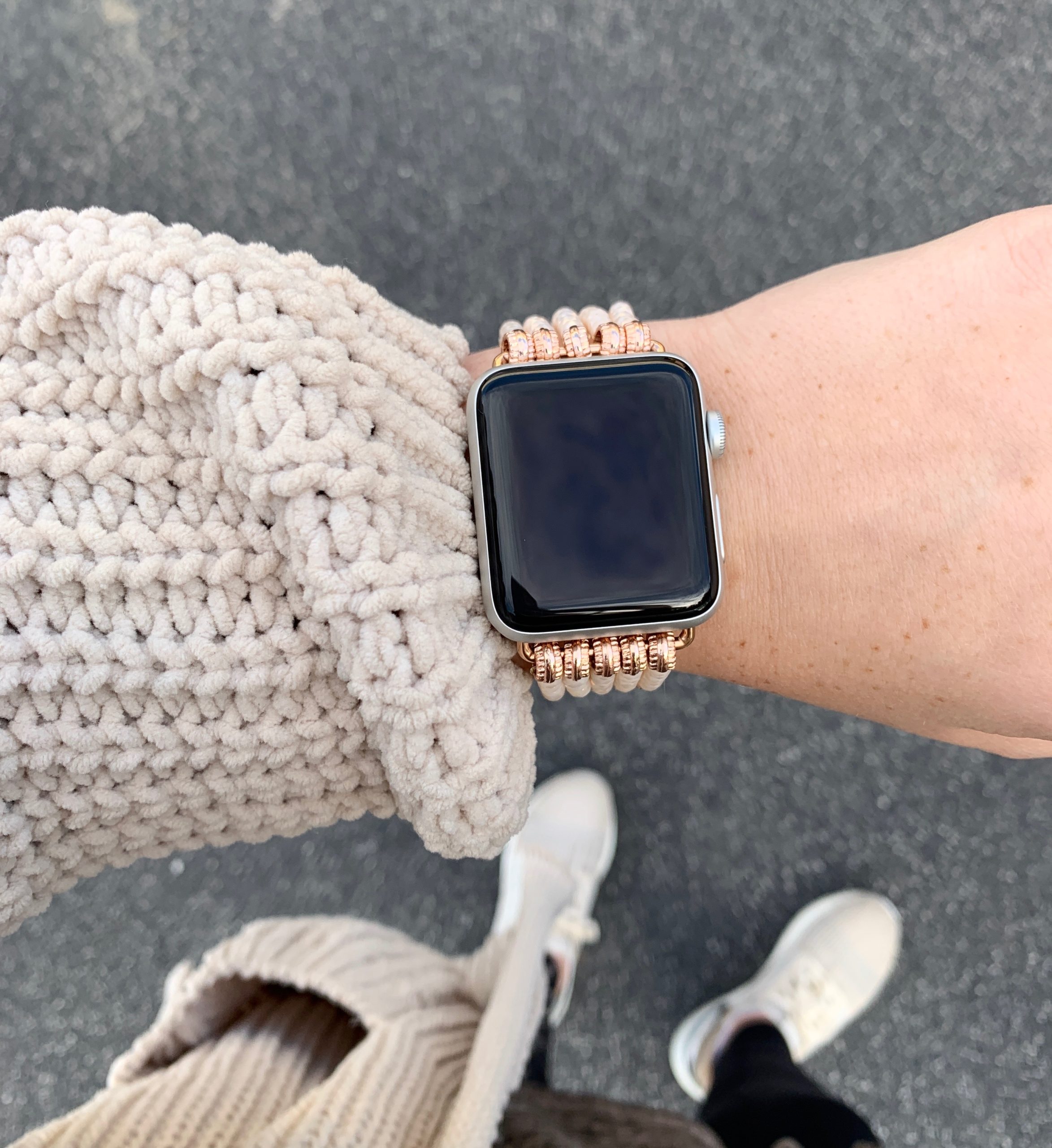 Multi Bead Apple Watch Band Rose Gold The Shabby Tree