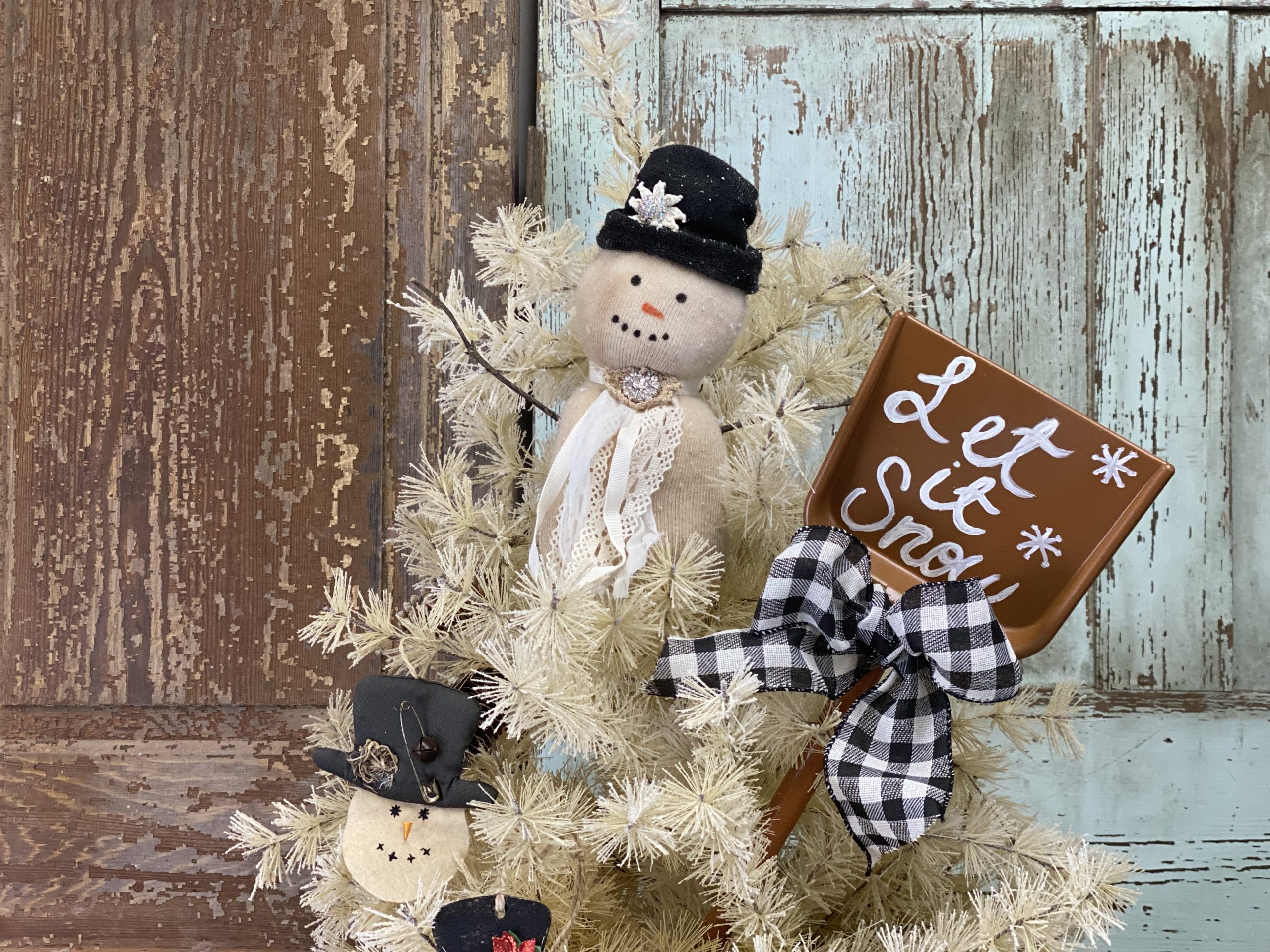 DIY Dollar Tree Toy Snow Shovel The Shabby Tree