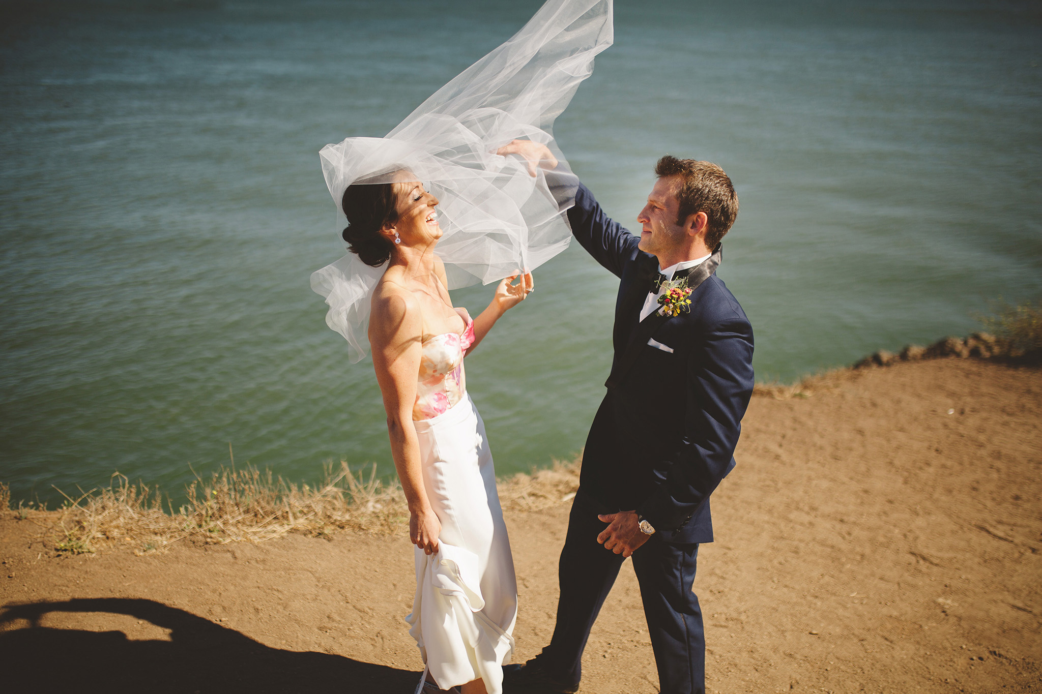 A wedding Under the Golden Gate Bridge at Cavillo point San