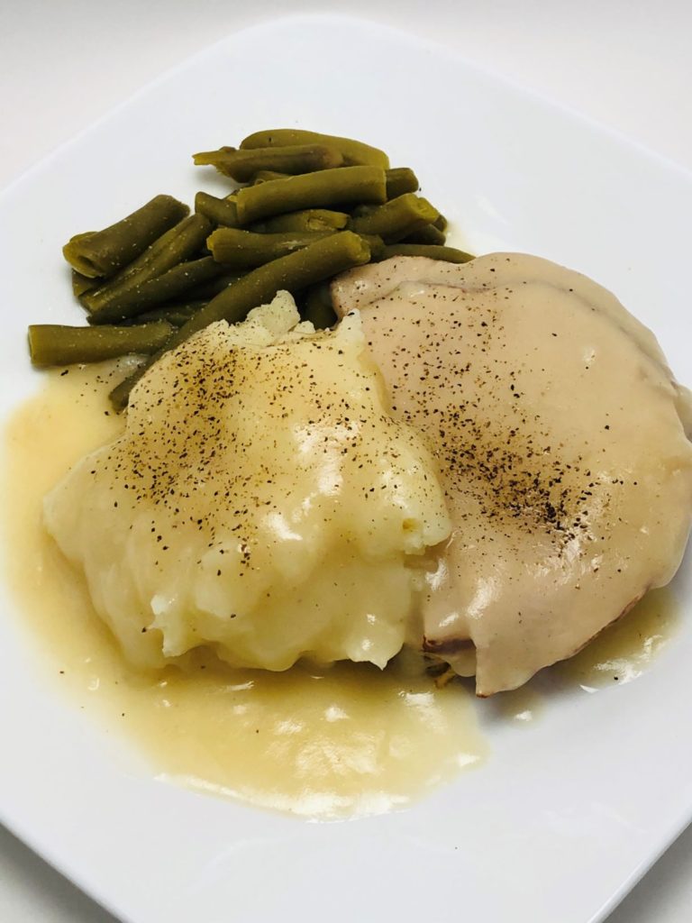 OpenFaced Turkey Sandwich with Mashed Potatoes and Gravy The