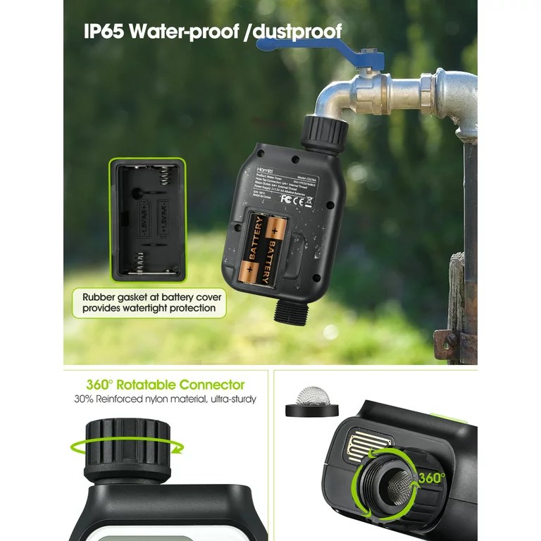 Homitt Programmable Water Timer Digital Water Irrigation Timer with