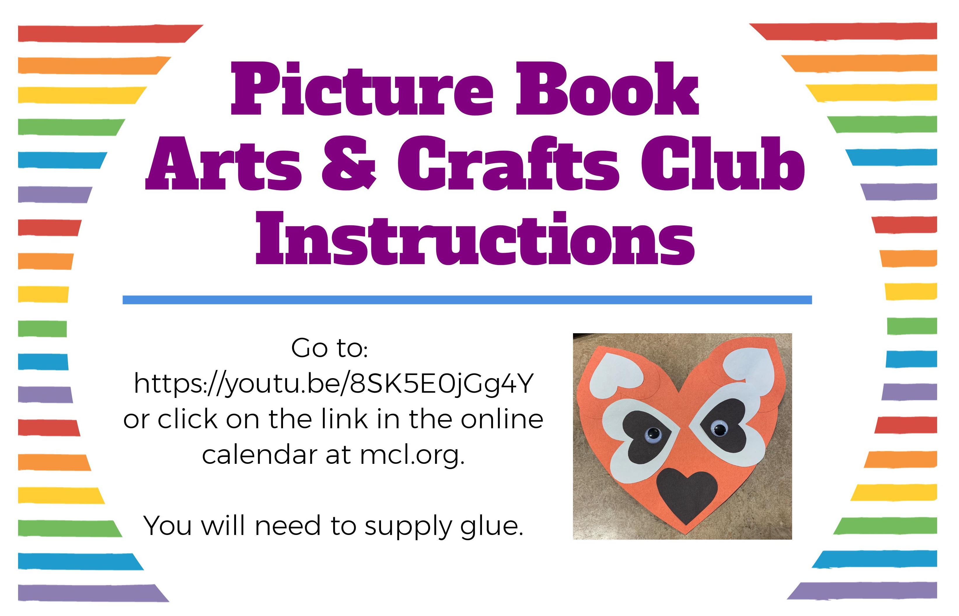 February Picture Book Arts & Crafts Club ONLINE (2021) The Short