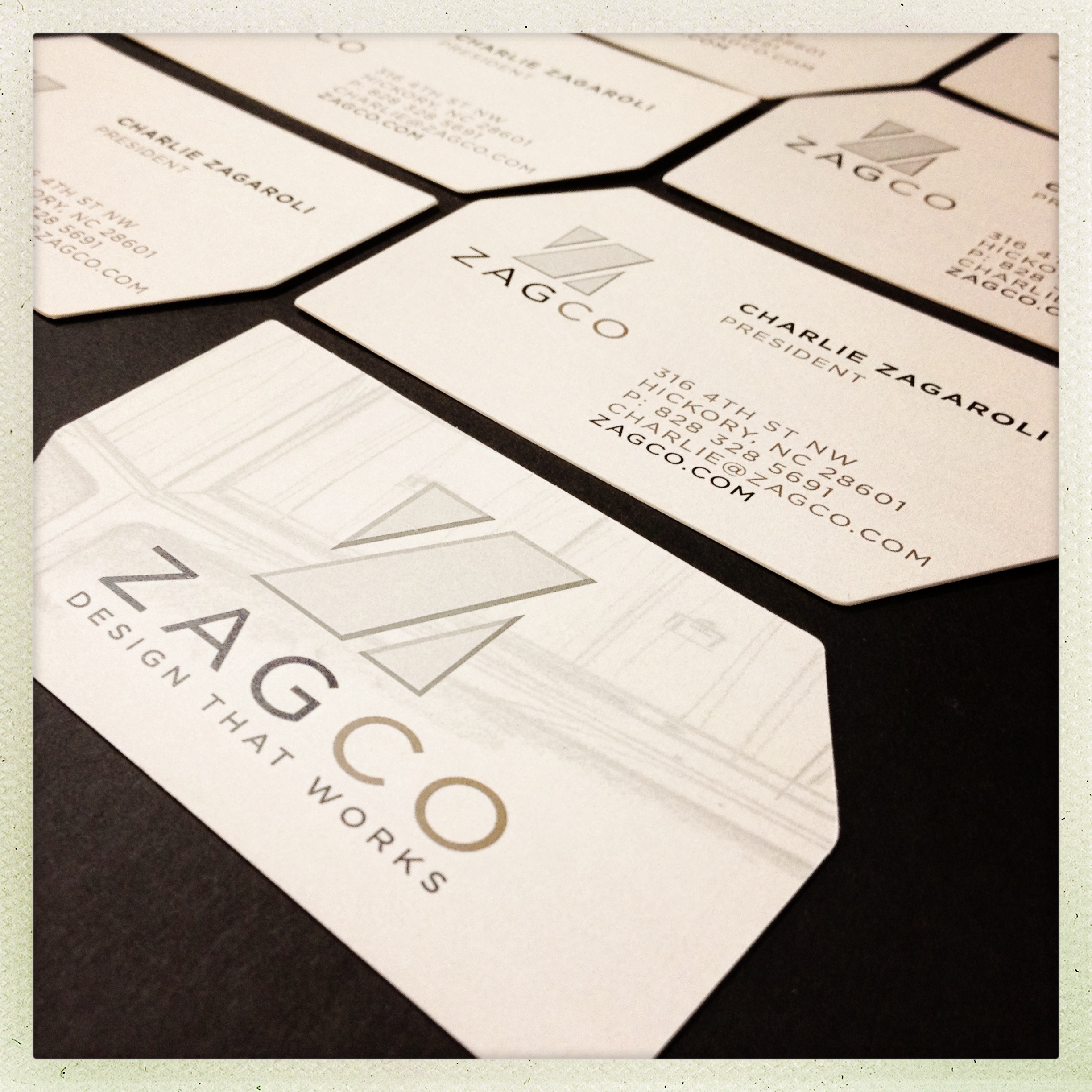 Custom Die Cut Business Cards for ZagCo The Silent P
