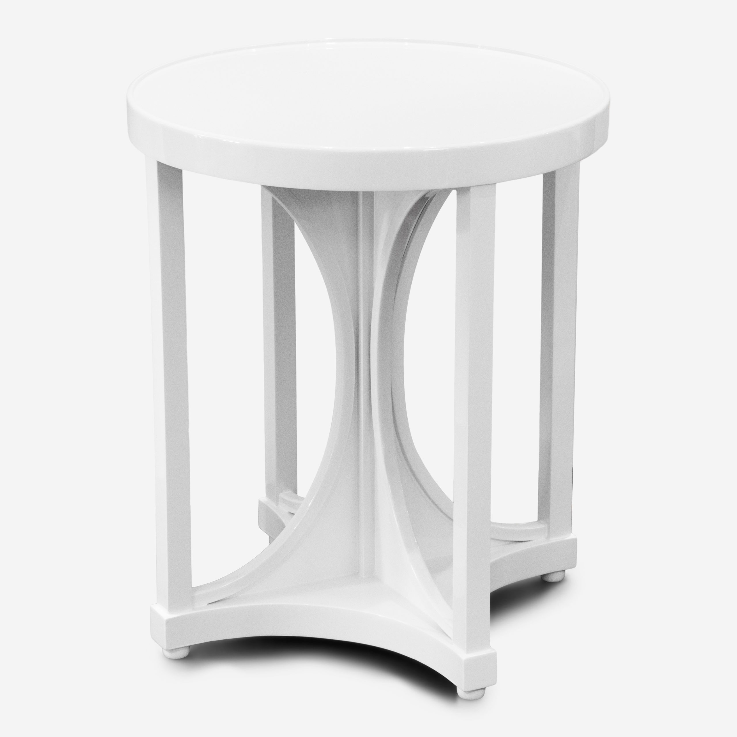 Pair of White Lacquer Side Tables The Silver Fund