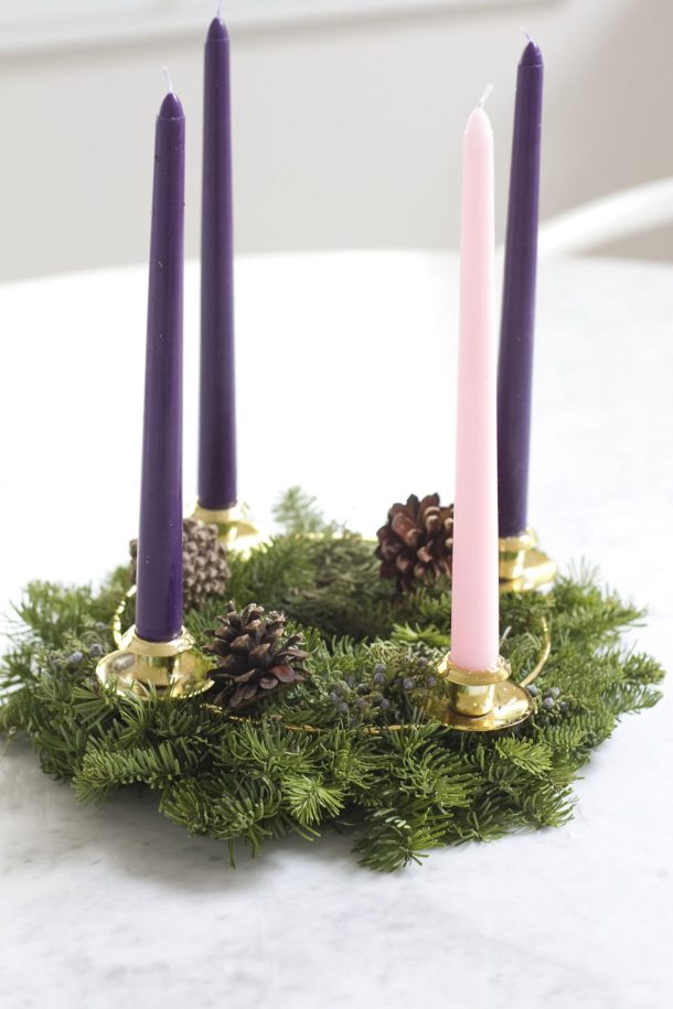 Simple DIY Advent Wreath