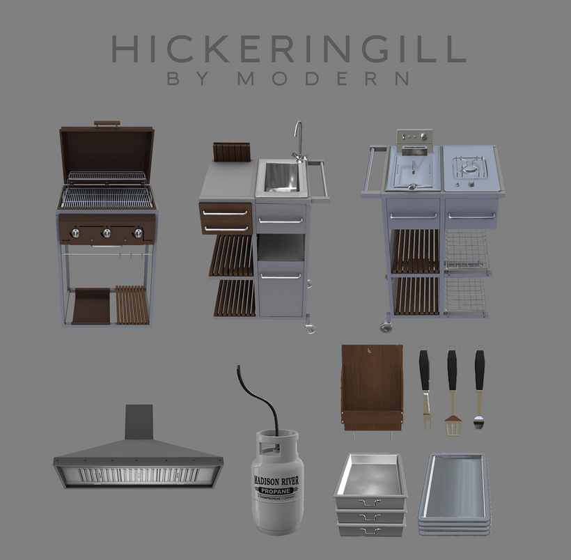 Hickeringil Grill Set The Sims 4 Catalog