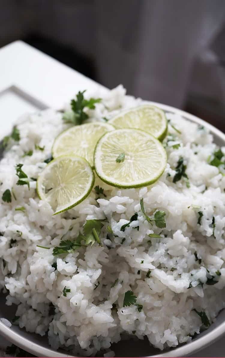Cilantro lime Rice in Rice cooker and Instant Pot