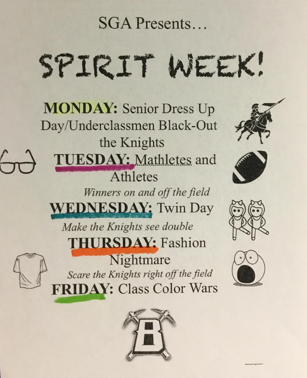 Spirit Week Dress Up Ideas