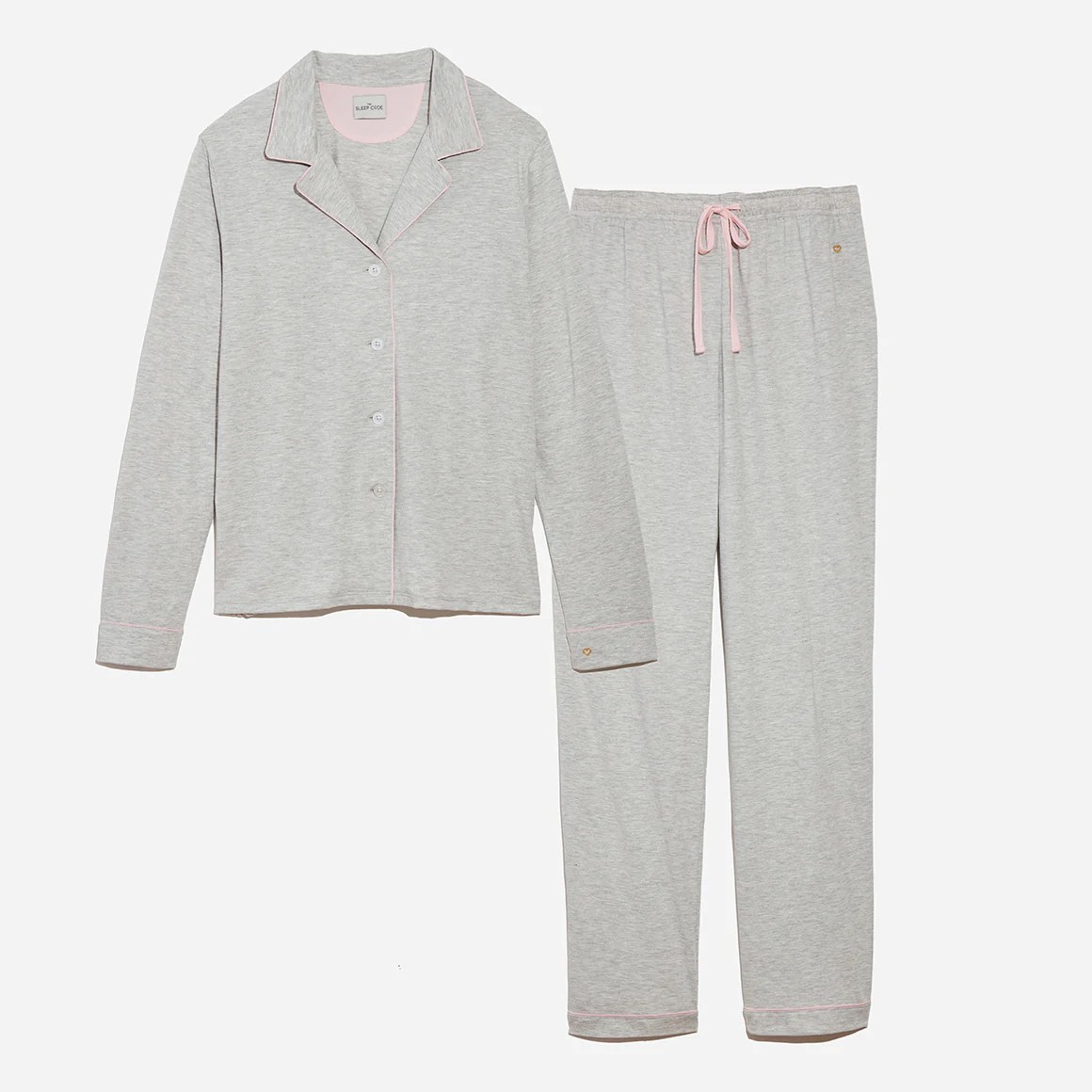 Organic Pima Cotton Jersey Long PJ Set The Sleep Code
