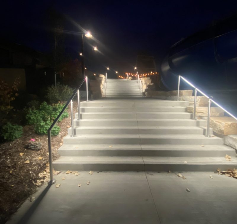 Outdoor Lighted Handrail Shelly Lighting