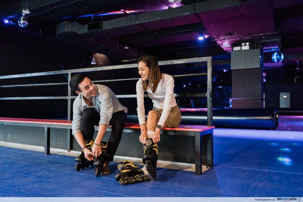HiRoller Singapore’s Largest Indoor Skating Rink With Disco Lights